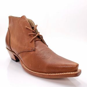 Twisted X Steppin Out Lacer Cognac Snip Toe Ankle Western Boots Womens Size 8.5